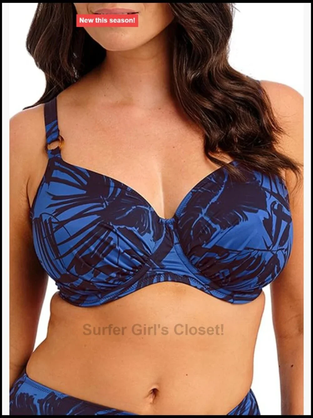 Full Coverage Underwire Bikini Top with Adjustable Straps